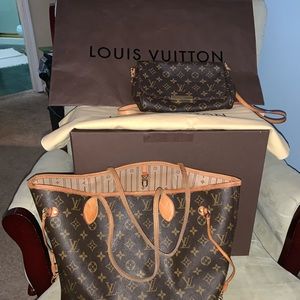 Favorite MM Clutch and Neverfull MM together